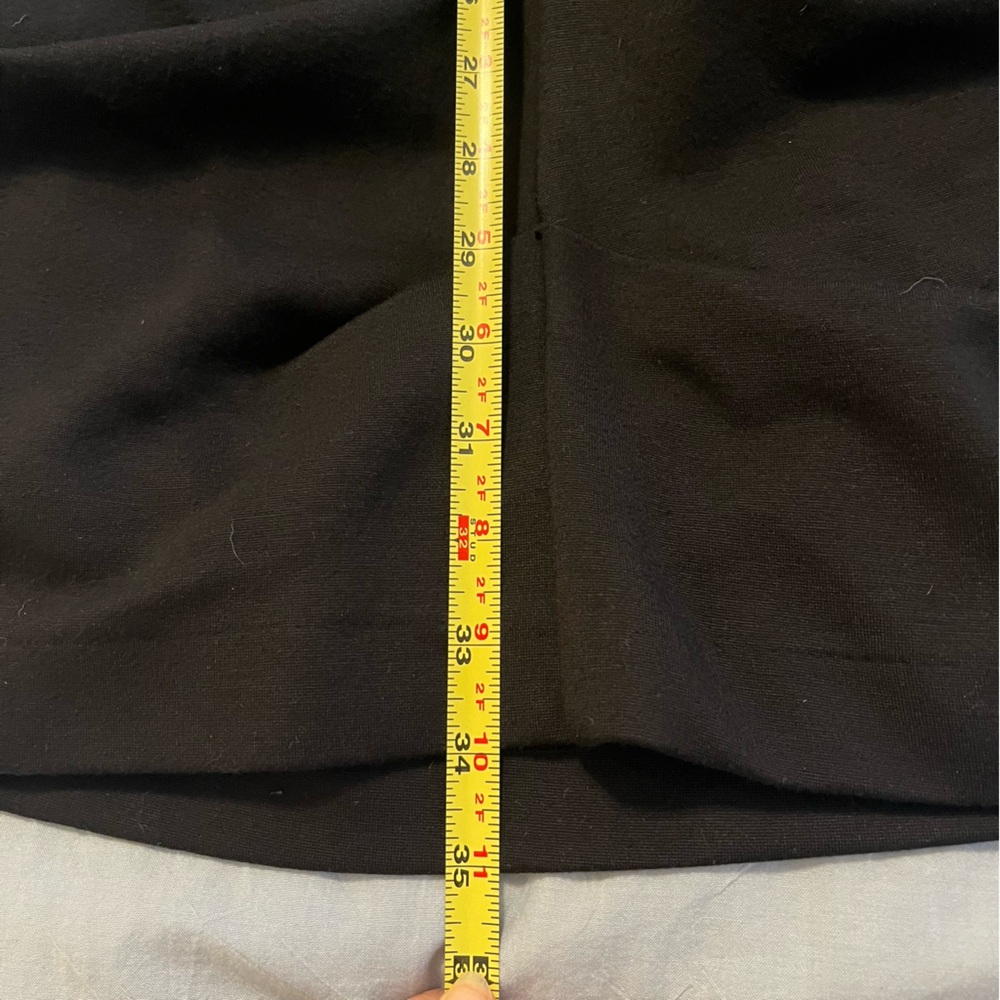 Nicole Miller Artelier Cali Ponte Dress Black Ruched Off-Shoulder Bodycon Med - Picture 14 of 14